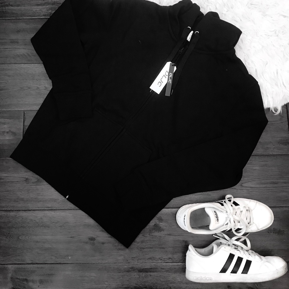 Men's NWT Black DLJC Zippered Fleece Hoodie